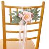 Nordic Style Wedding Pew Flowers Eucalyptus Leaves Artificial Flowers Chair Back Flower  Outdoor