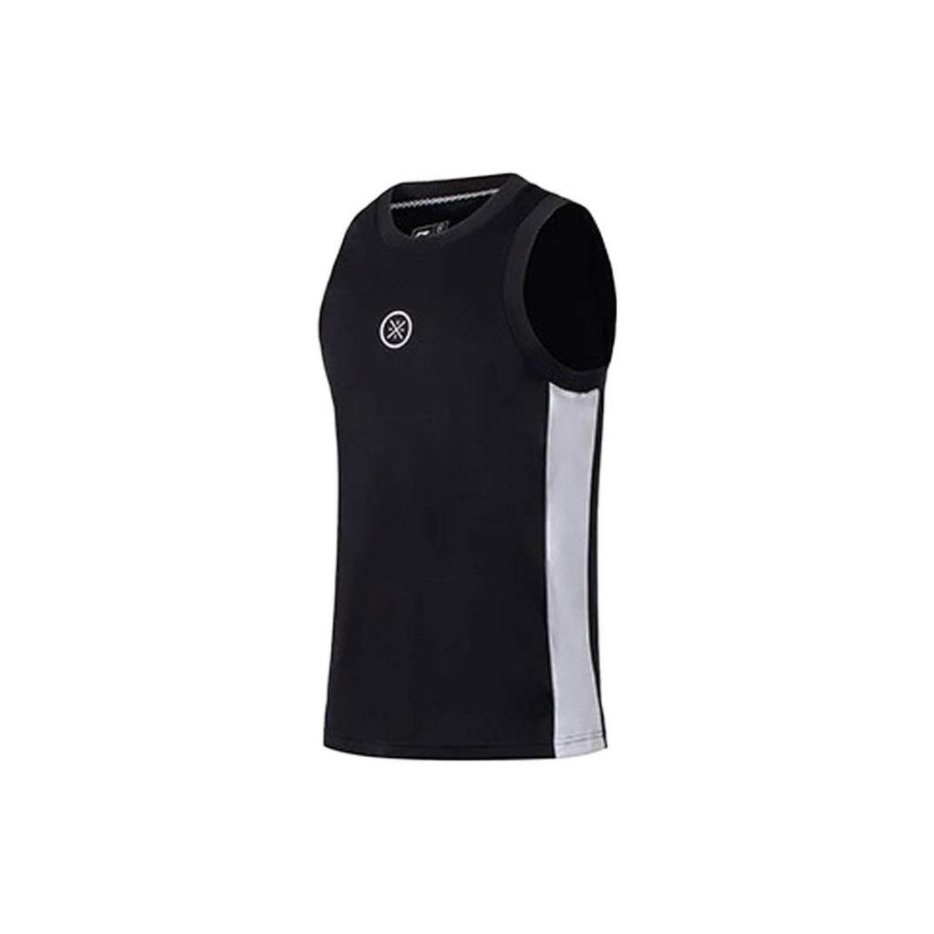 Li-Ning Мужская баскетбольная майка с контрастным логотипом Wade Series, черные AAYS041-5