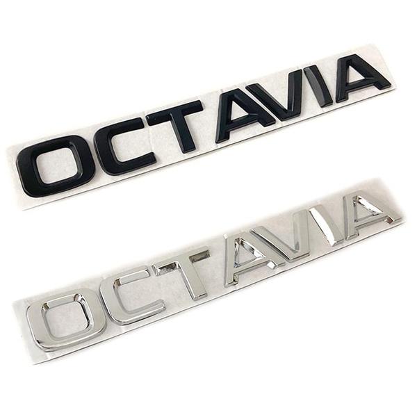 3D металлическая высококачественная наклейка на автомобиль Octavia, стильные буквы, слова, маркировка для заднего багажника, значок, логотип, наклейка, эмблема, автоаксессуары