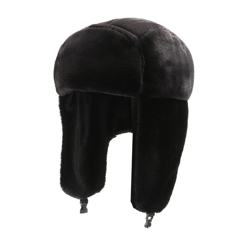 Winter Lei Feng Hat for Women Outdoor Riding Cold Protection and Warm Ear Protection Hat Plus Velvet Thickened Men's Northeast Cotton Hat