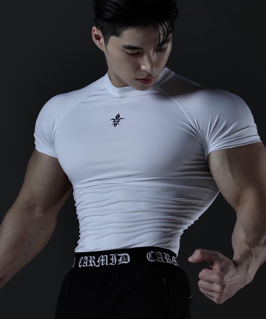CARMID Компрессионная функциональная футболка с коротким рукавом Techfit [Белый]