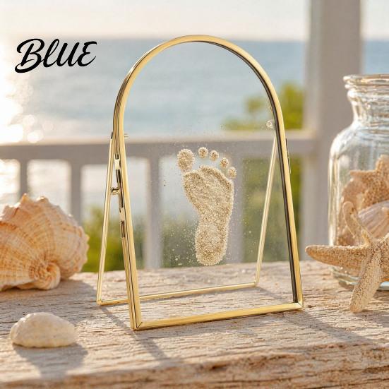 Paw Print Craft Sand Newborn Pet Frame Keepsake Kit Baby DIY Sea Hand Footprint Kit Handprint Metal Pressed Picture