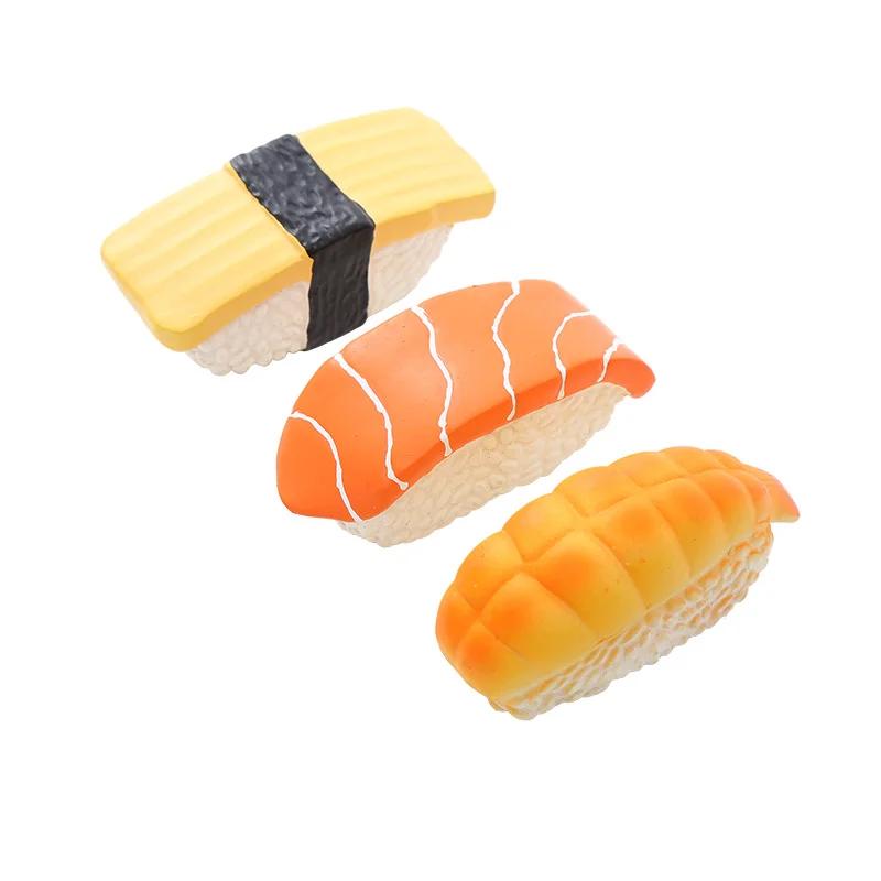 Pet Squeaky Sushi Shape Rubber Dog Chewing Toy Cleaning Tooth For Small Medium Dogs Bite Resistant Sounder Pet Supplies