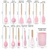 12PCS Silicone Kitchenware Non-Stick Cookware Kitchen Utensils Set Spatula Shovel Egg Beaters Wooden Handle Cooking Tool Set