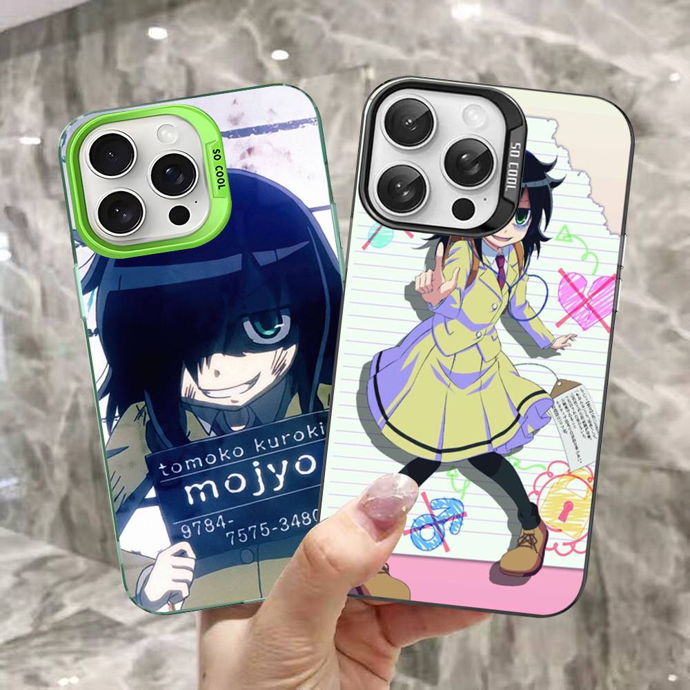 Чехол для телефона Watamote K-Kuroki T-Tomoko для IPhone 17 16 15 14 13 12 11 Pro Max Цвет Черный Матовый Чехол