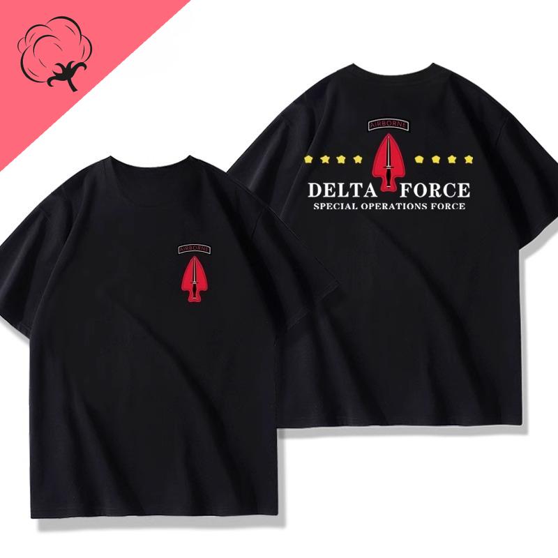 Игровая футболка Delta Action 100% Хлопок Короткий рукав Унисекс Женская Летняя Одежда Тренд Мода Camiseta Подарок для Игрока Фаната Футболка