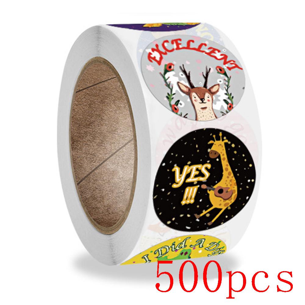 50-500 шт. Английские животные Мультяшные наклейки Для Детских Игрушек Наклейка Школьный Учитель Награда Наклейка 1 Дюйм Рисунок Мотивационная Наклейка