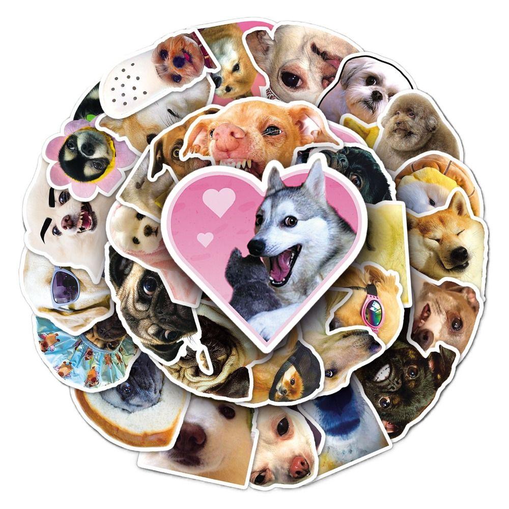 50PCS Husky Puppy Stickers Corgi Shiba Inu Stickers Toy Meme Dog Stickers  Hand Ledger