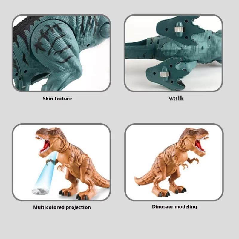 Large Electric Dinosaur Walking Projection Spray Laying Eggs with Dinosaur Sound Effects Eyes with Lights Dinosaur Childrens Toy