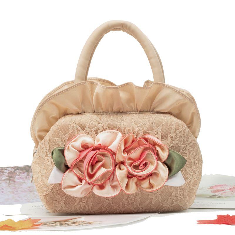 Женская летняя портативная тканевая сумка, милая кружевная маленькая сумка с цветком на молнии, сумка для мобильного телефона