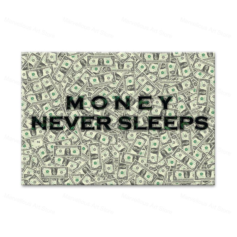 Трудись, деньги Искусство Мотивирующие цитаты Картина на холсте Современные постеры Печать настенных картин для офиса Коридора Домашний декор