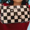 Coach Сумка через плечо Nolita 19 с клетчатым принтом из покрытого холста и переработанной кожи Женская сумка через плечо Черная CR394-SVA16