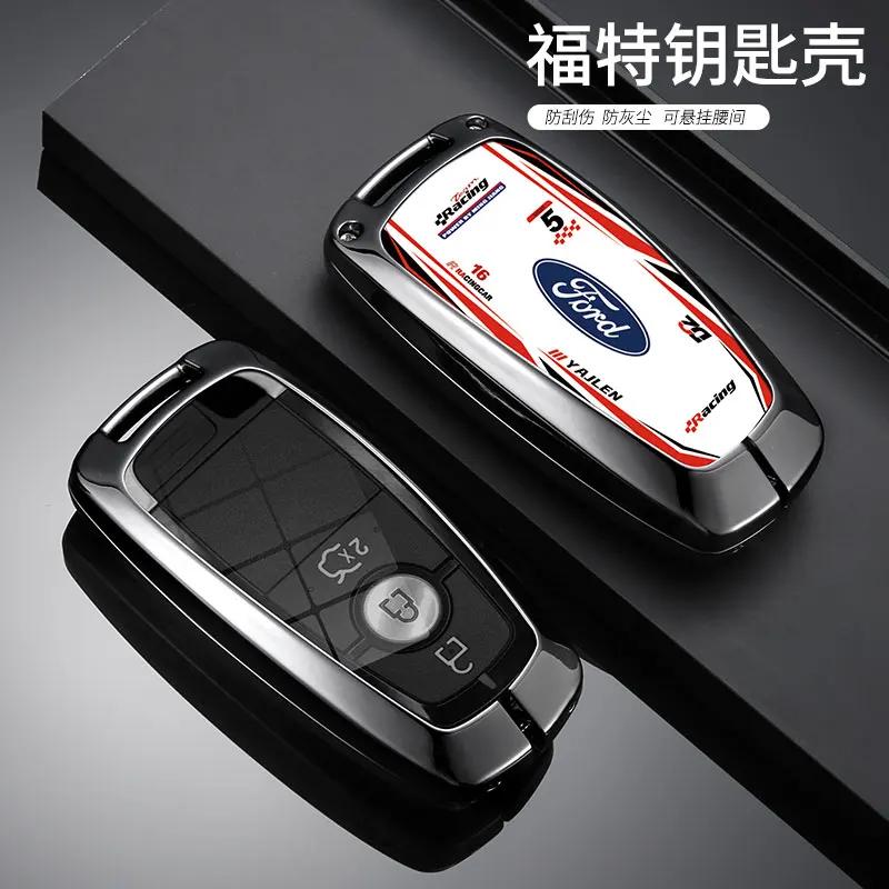 Car Sticker 2026 Ford Car Remote Key Case Cover For Ford Fusion Mustang Explorer F150 F250 F350 2017 2018 EcoSport Edge S-MAX Ra