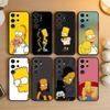 Аниме Т-С-Симпсоны-с Чехол для телефона Samsung S26,S25,S24,S23,S22,S21,S20,Plus,Fe,Lite,Другие Черный Чехол