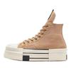 Rick Owens x DRKSHDW DBL DRKSTAR Chuck 70 High Пакет кроссовок унисекс из выстиранного холста - Блонд Коричневый Белый A06756C