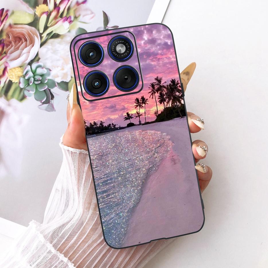 For Motorola Edge 70 Case XT2601-2 Cute Cat Peacock Painted Cover Soft Silicone Case For Motorola Edge 70 Fusion Edge70 5G Shell