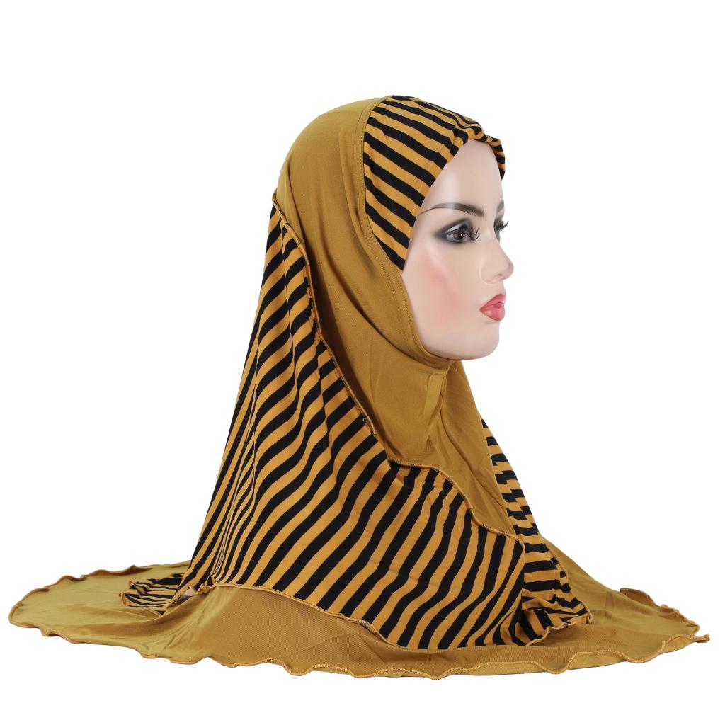 H323 Adults Medium Size 70*60cm Pray Hijab Muslim Hijabi Scarf Islamic Headscarf Hat Amira Pull On Headwrap