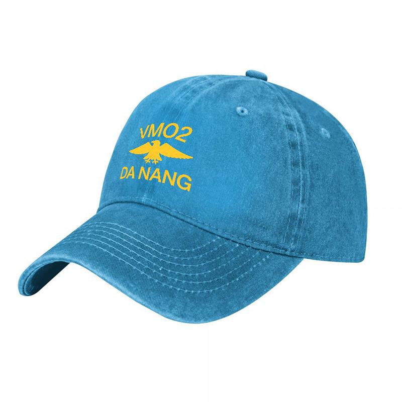 VMO DA NANG EAGLE LOGO WASHED COTTON BASEBALL CAP CLASSIC MILITARY STYLE ADJUSTABLE HAT FOR Unisex AND Women