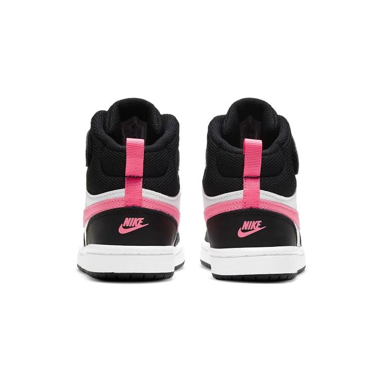 (PS) Nike Court Borough Mid 2 'Черный Белый Розовый' Детские CD7783-005