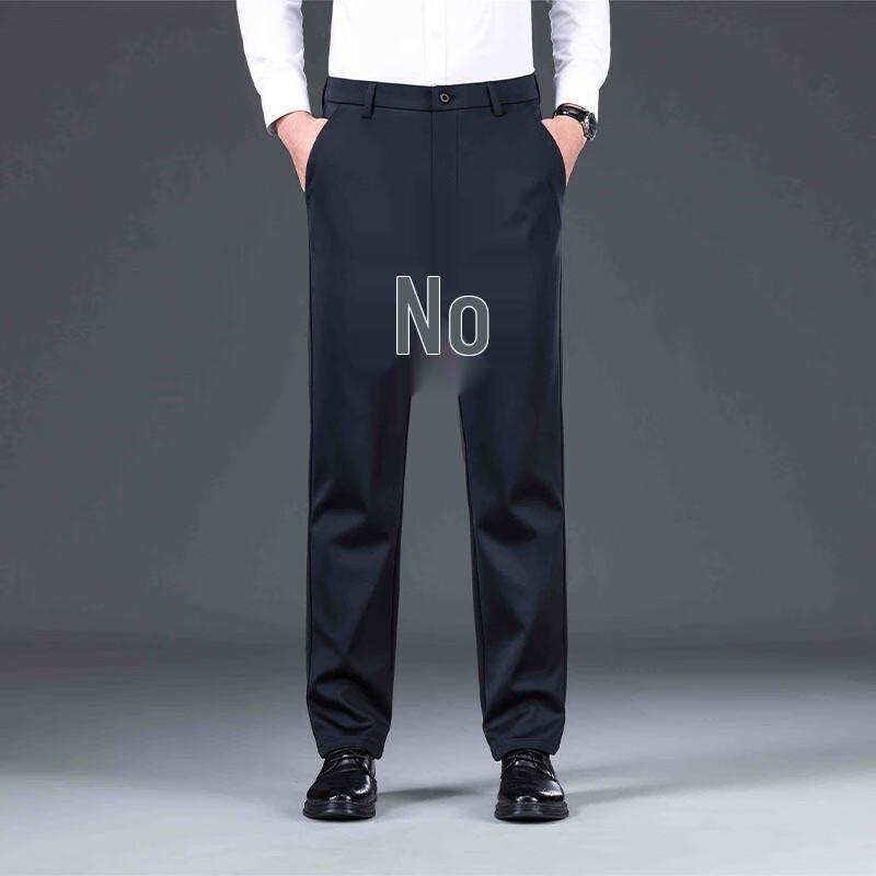 Мужские утолщенные прямые брюки в стиле business casual