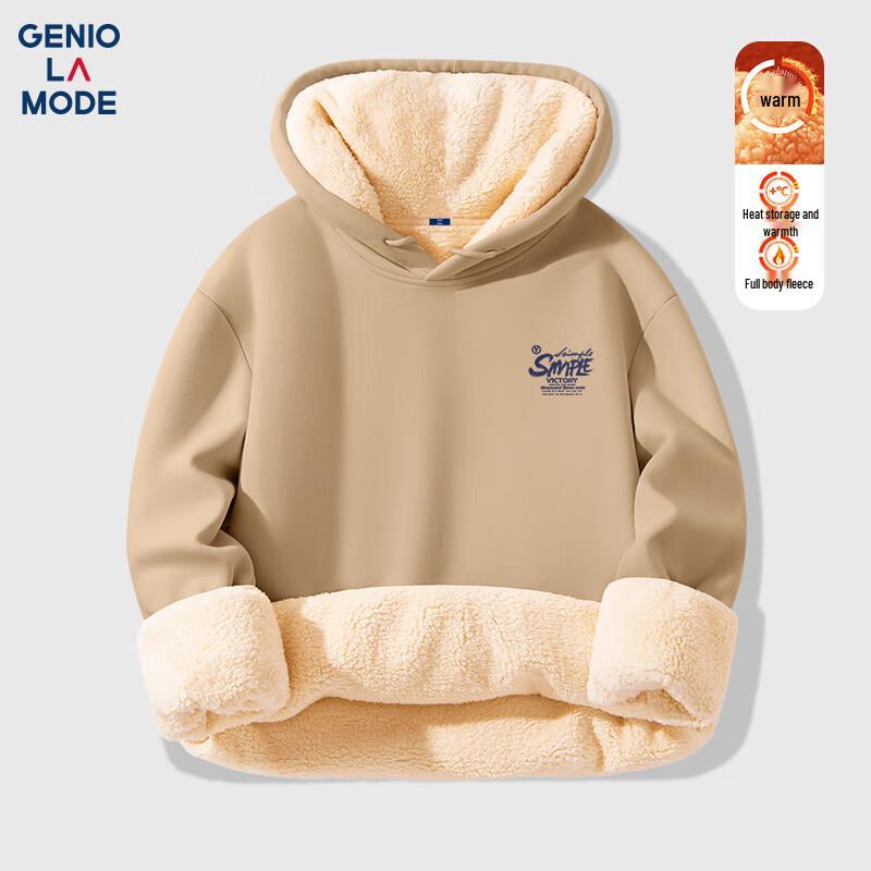 GENIOLAMODE Men's Heavyweight Fleece-Lined Hooded Sweatshirt