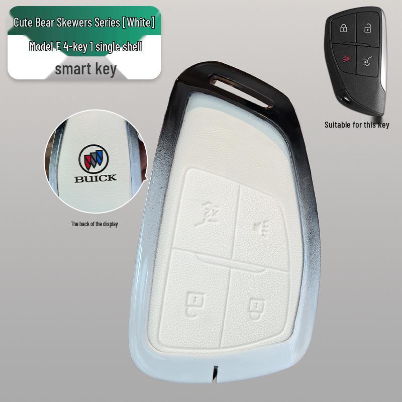 Light Blue Key Cover for Buick Models: Excelle, Encore, GL8, Verano, GL6, Regal, LaCrosse - Designed for Women