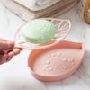 Leaf-Shaped Soap Dish 2 Layers Drain Soap Box Bathroom Dish Plate Case Home Shower Soap Holder Bathroom Acssories