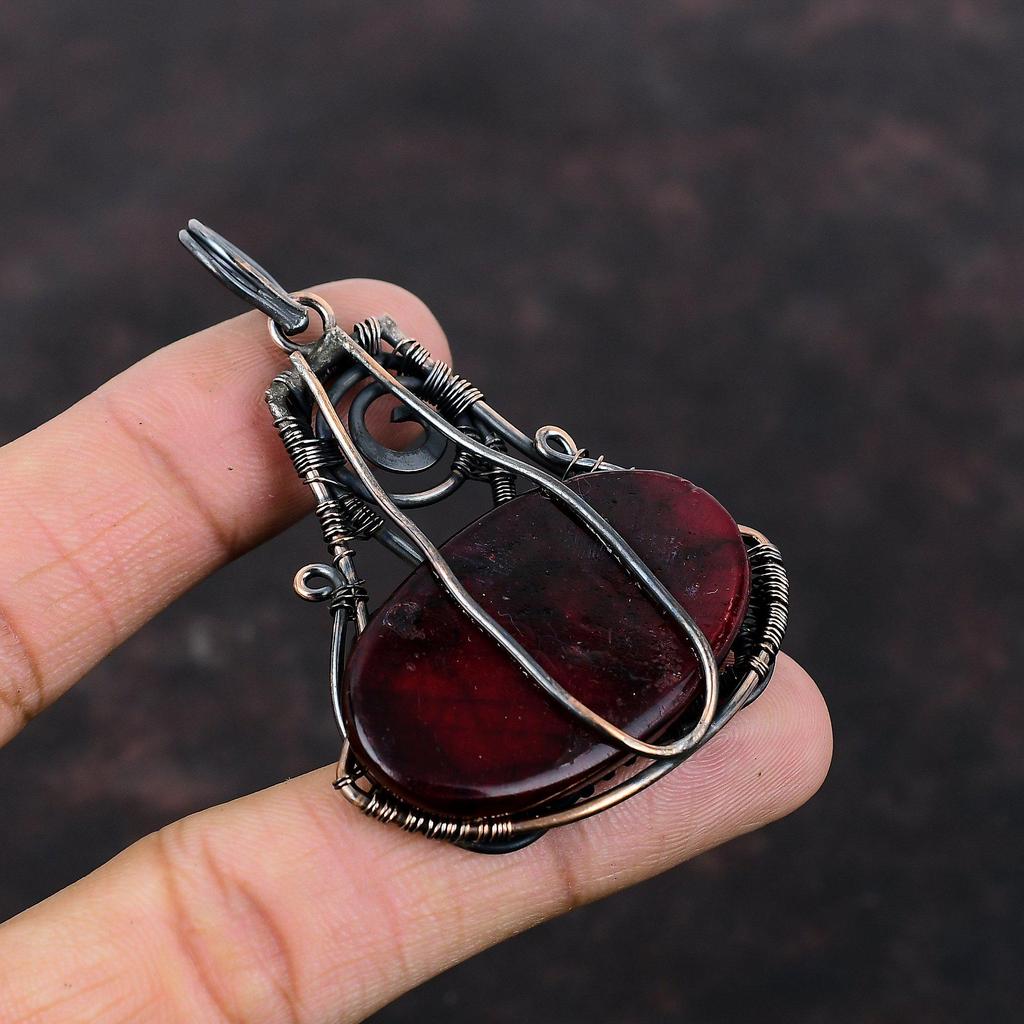 Красный огненный лабрадорит кулон медная проволока обернутый кулон ручной работы уникальный кулон медная проволока ювелирные изделия настоящий драгоценный камень кулон ювелирные изделия для подарка