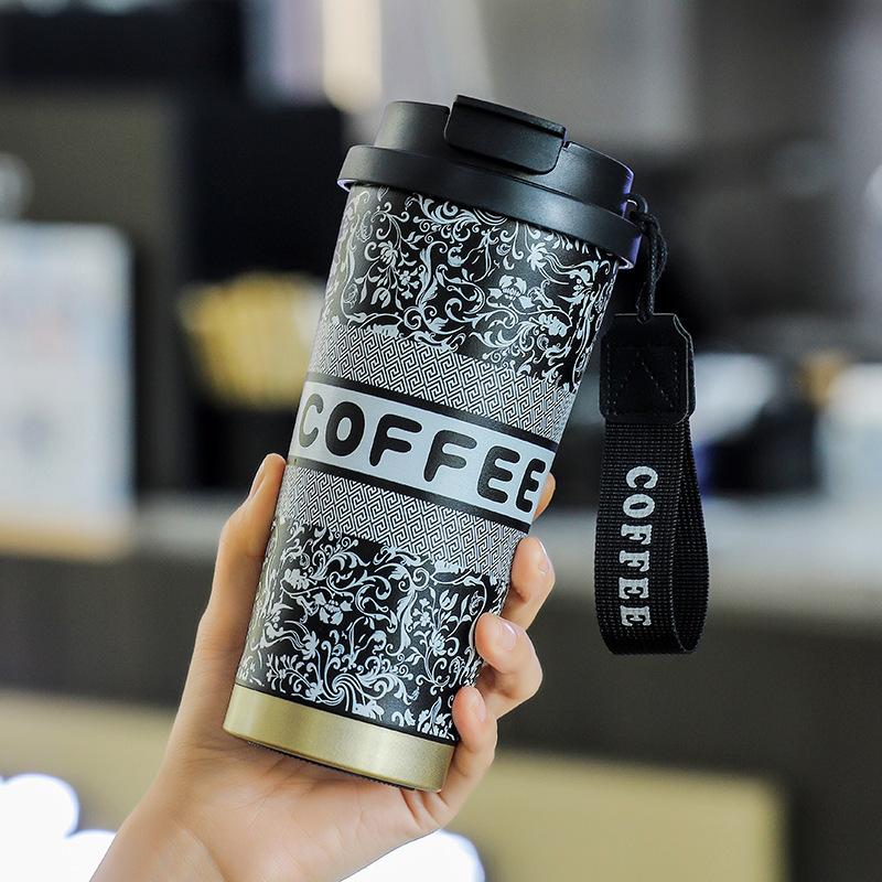 Новая кофейная кружка «Ландыш» из нержавеющей стали 316, кружка-термос высокой ценности, большой вместимости, мужская и женская кружка для воды, студенческая кружка-термос