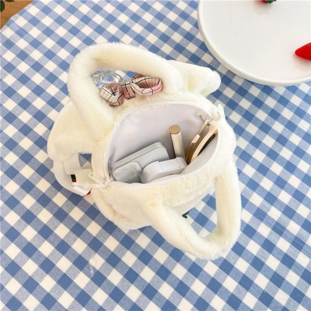 Shoulder Bag Cartoon Crossbody Bag Schoolbag Plush Doll Bag Cute Rabbit Plush Handbag Outdoor
