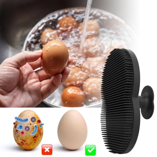 Силиконовая щетка для чистки яиц с мягкой щетиной для чистки куриных яиц и домашней птицы