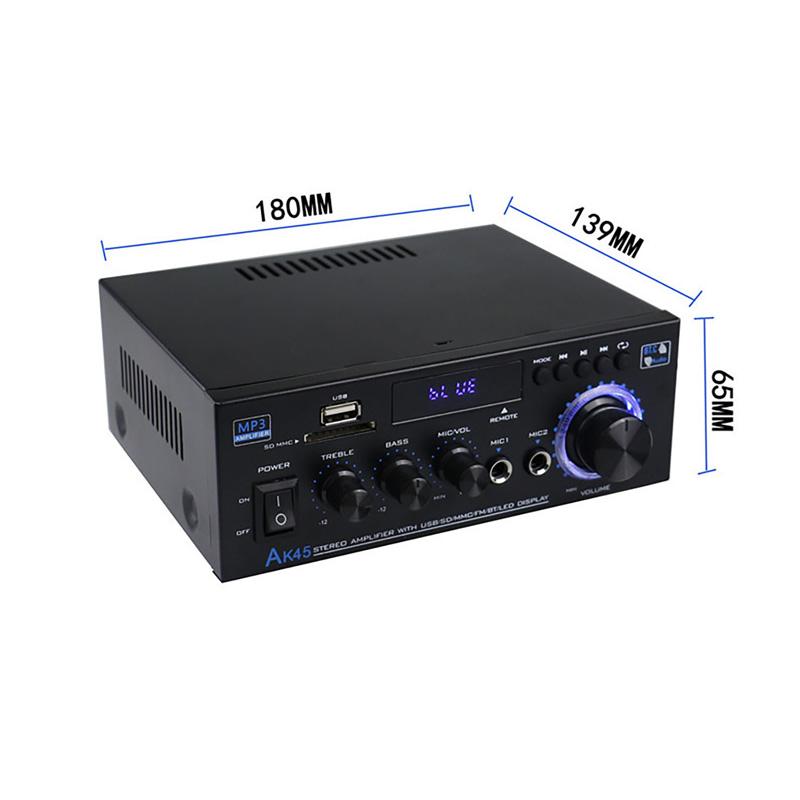 AK45 800 Вт Домашние цифровые усилители Аудио Бас Аудио Мощность Bluetooth Усилитель Hifi FM Музыка Сабвуфер Динамики USB SD Вход для микрофона