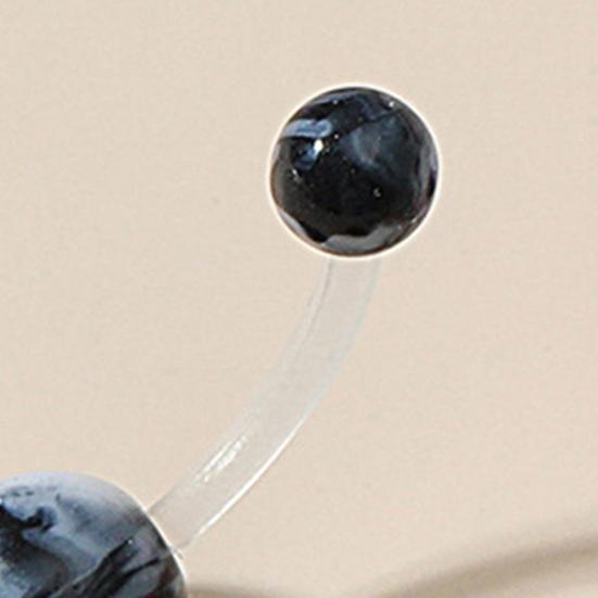 Кольцо для пупка Прозрачный стержень из искусственного мрамора Кольцо для пупка