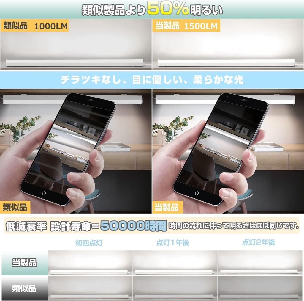 Освещение светодиодный люминесцентный светильник встроенный светильник 40 Вт тип T5 прямая трубка 120 см дневной белый свет 5000 К 14 Вт энергосберегающий 2600 лм увеличение яркости