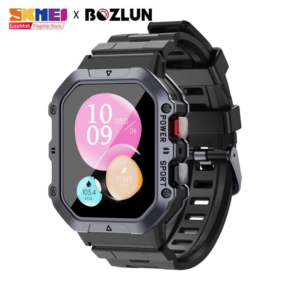 Skmei &BOZLUN Смарт-часы для мужчин и женщин Bluetooth-звонок Частота сердечных сокращений Кислород в крови Калории Шаги 1.65HD Женское здоровье Водонепроницаемые Смарт-часы для спорта