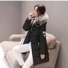 Women Winter  Hooded Long Jacket Elegant Parka Fashion Letter Patch Zipper Pockets Design  Slim Warm Thick Women Coats