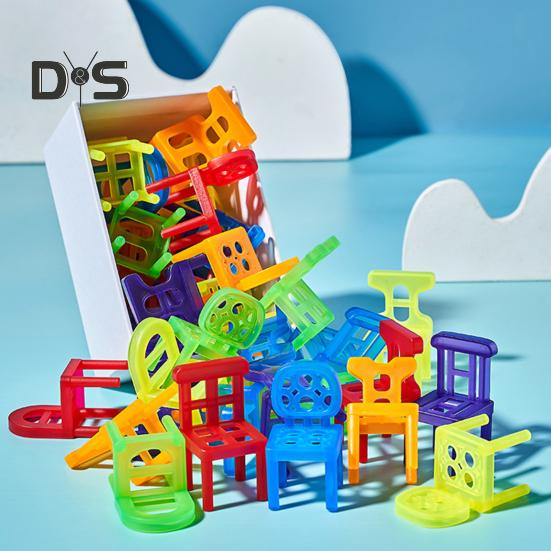 Складной стул с набором транспортных средств для детей. Взаимодействие родителей и детей. Строительные блоки. Обучающая игрушка для пространственного мышления и тренировки равновесия.