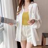 Белая рубашка с солнцезащитным кремом Ice Silk, женская, с длинными рукавами, летний универсальный костюм с кондиционером, кардиган, тонкая куртка