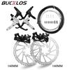 BUCKLOS Комплект тормозных ручек, калиперов, роторов для горного велосипеда (MTB) Передний Задний Линейное притяжение Горный Дорожный Велосипед Механический Дисковый Тормоз Велосипедные Запчасти