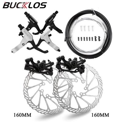 BUCKLOS Комплект тормозных ручек, калиперов, роторов для горного велосипеда (MTB) Передний Задний Линейное притяжение Горный Дорожный Велосипед Механический Дисковый Тормоз Велосипедные Запчасти