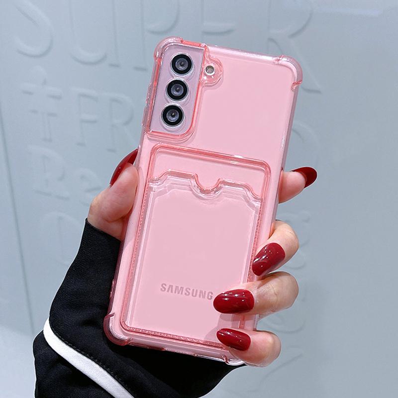 Чехол-кошелек для карт, прозрачный чехол для телефона Samsung Galaxy A15 A25 A35 A55 A14 A24 A34 A54 A13 A23 A33 A53 S21 S22 S23 5G, бампер