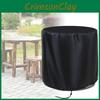 Прочная черная круглая скатерть Оксфорд для уличного патио, защита от дождя, пыли, ветра