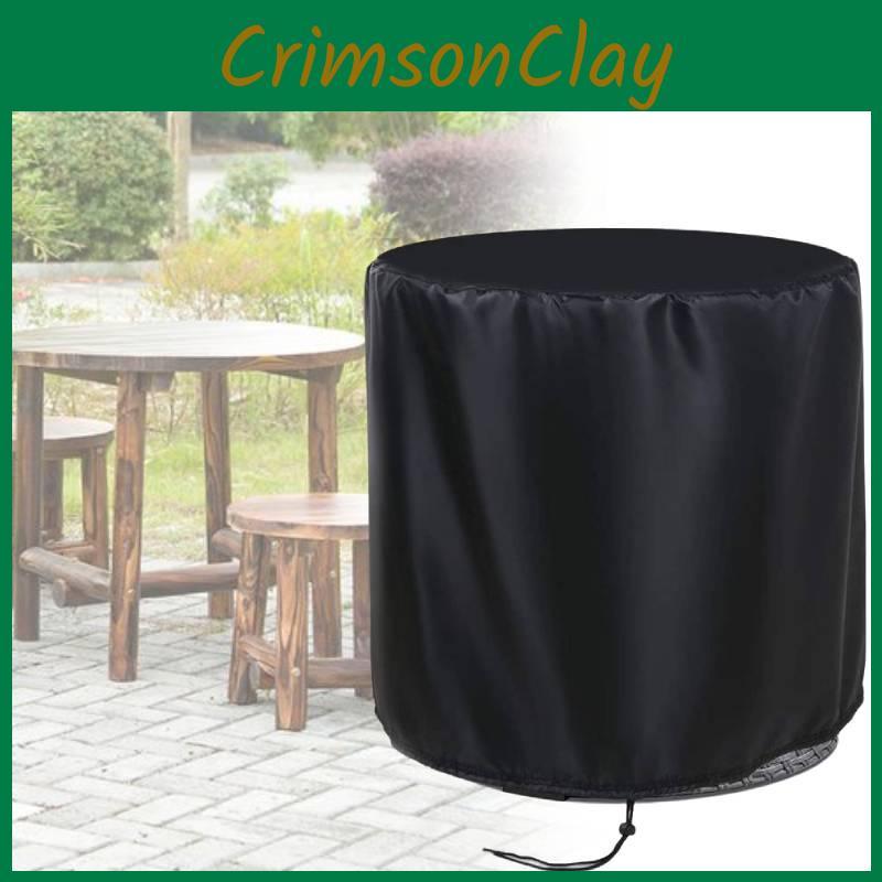 Прочная черная круглая скатерть Оксфорд для уличного патио, защита от дождя, пыли, ветра