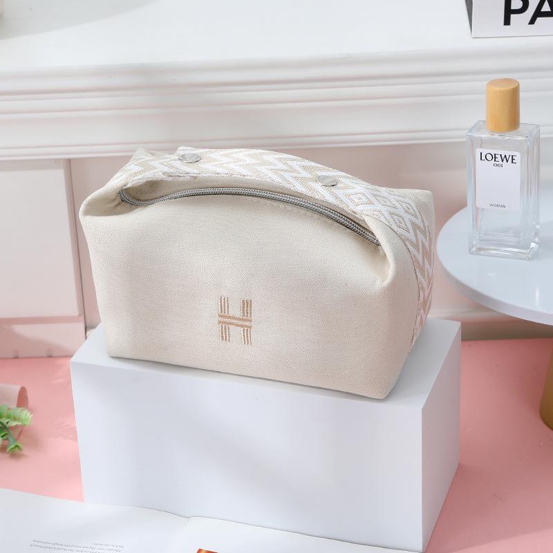 H Дом Холщовая Дорожная Косметичка и Сумка для Макияжа: Портативная женская сумка-ланчбокс и косметичка