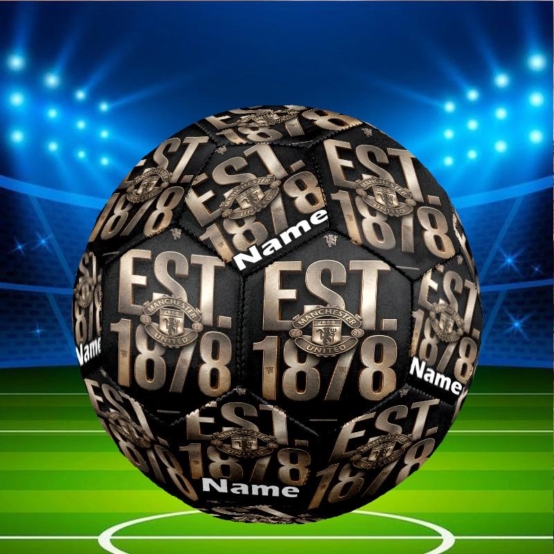 Custom Name Personalized Manchester United F.C-A Print Size 5 Soccer Ball Training & Match Football, for Team, Kicking, Gift for Football Enthusiasts