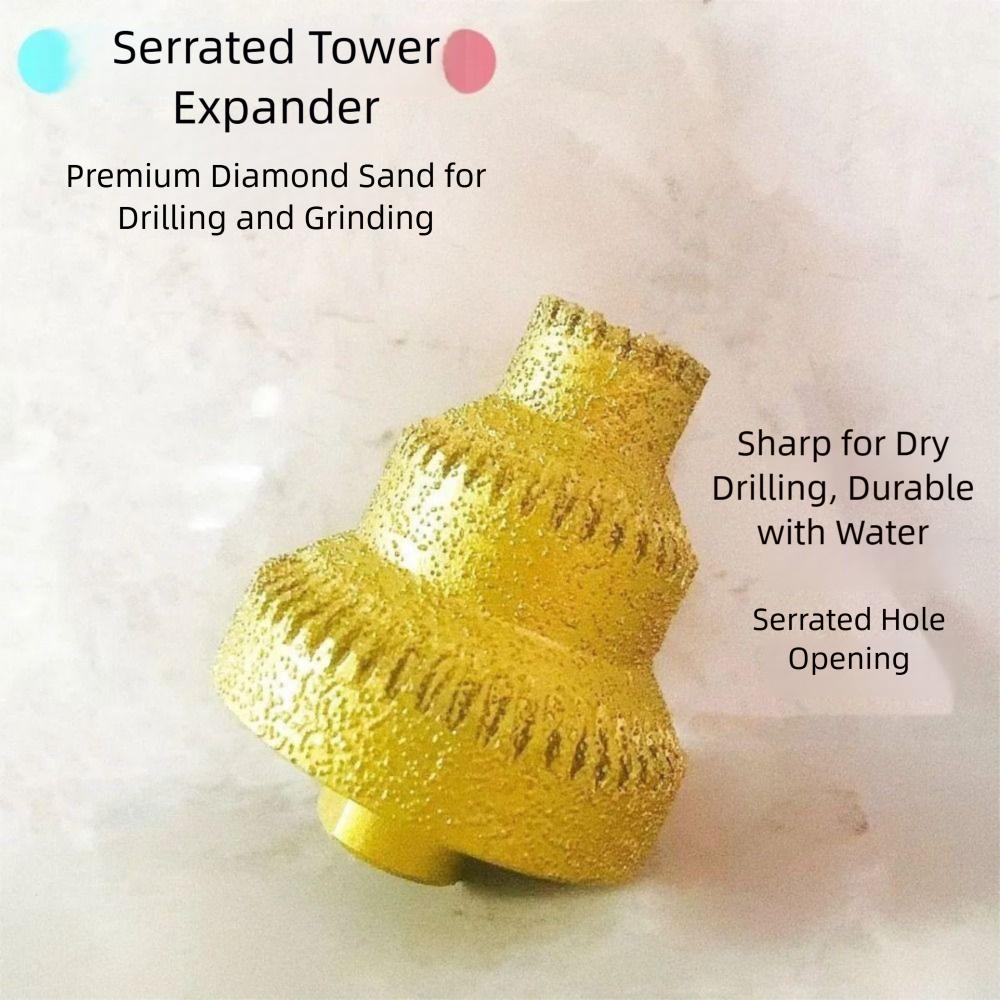 Многоразмерное сверло Adamas с фаской, коническое, паяное, ступенчатое, для стекла