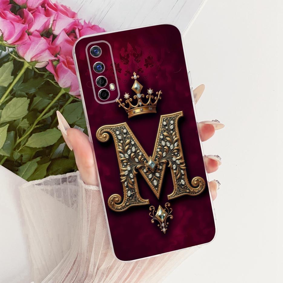 Для Realme 7 4G Чехол RMX2155 Роскошный Чехол с Буквами и Короной Мягкий Силиконовый Чехол для Телефона Для Realme 7 Pro Realme7 5G RMX2111 Чехлы Сумки