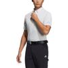 Adidas Polo Shirts Men's Gray Stand Collar Moderate Straight Fit HB3558