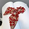 Резинка для волос Цветочный принт Длинная лента Шифоновая ткань Волосная веревка Легко надевать Пучок Прически с собранными наполовину волосами Держатель для хвоста Аксессуар для волос