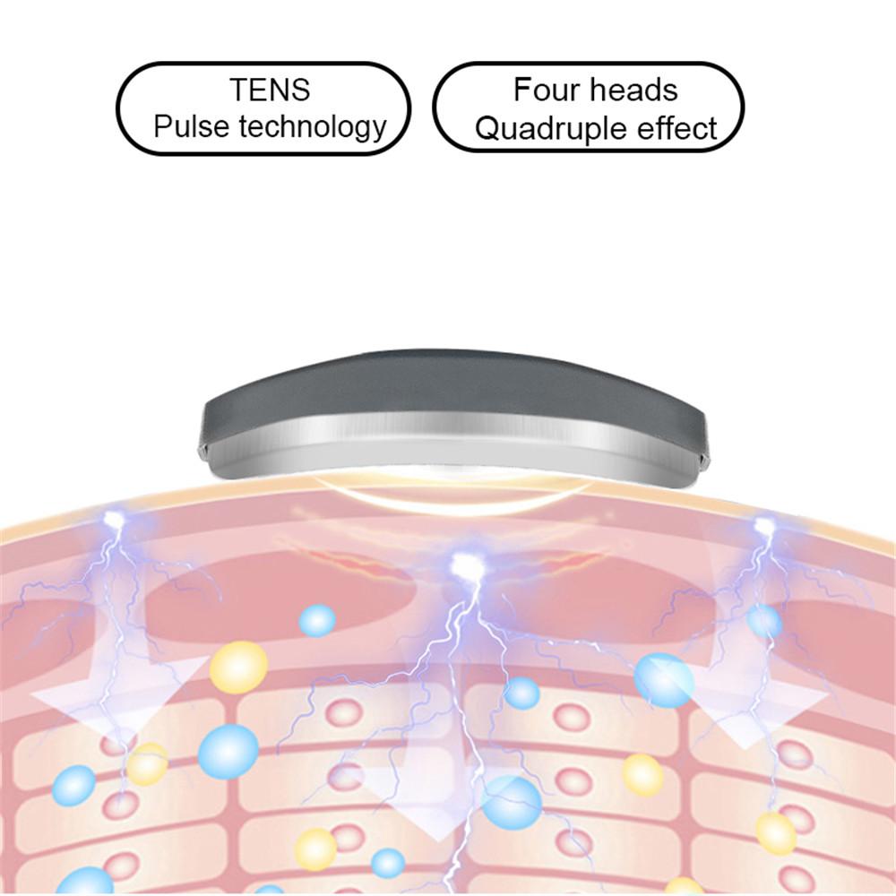 EMS Electric Neck Massager 6 Modes 9 Gears Neck Shoulder Massage Wireless Cervical Spine Massager Heating Physiotherapy Pain Relief